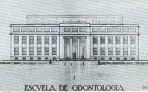 Proyecto primitivo de la Escuela de Odontología en la Ciudad Universitaria (1928).