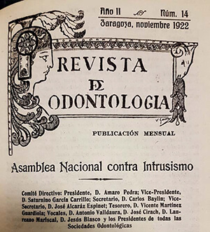 “Revista de Odontología” fue especialmente activa contra el intrusismo.